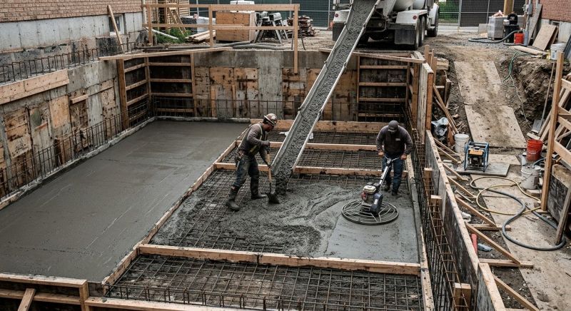 Basement Concrete Installation in Canton, OH