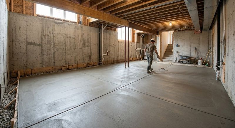 Basement Concrete Installation in Summit County, OH