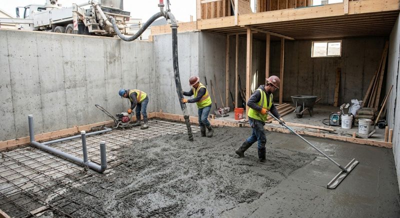 Basement Concrete Installation in Summit County, OH