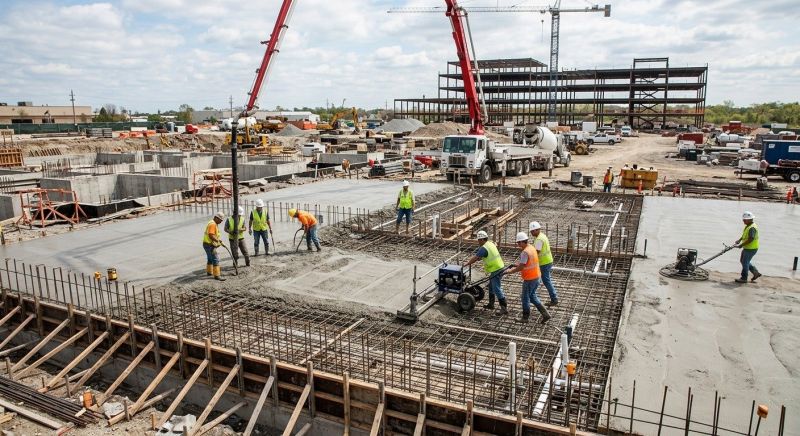 Commercial Slab Installation in Beloit, OH