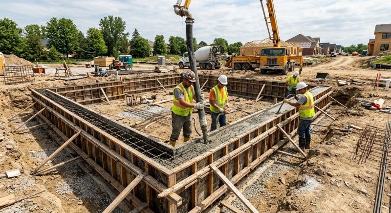 Foundation Wall Pouring in Kent, OH